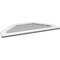Ekena Millwork Octagonal Top Surface Mount PVC Gable Vent w/ 3-1/2"W x 1"P Standard Frame, 40"W x 20"H GVPOT40X2001SN - alternate 4